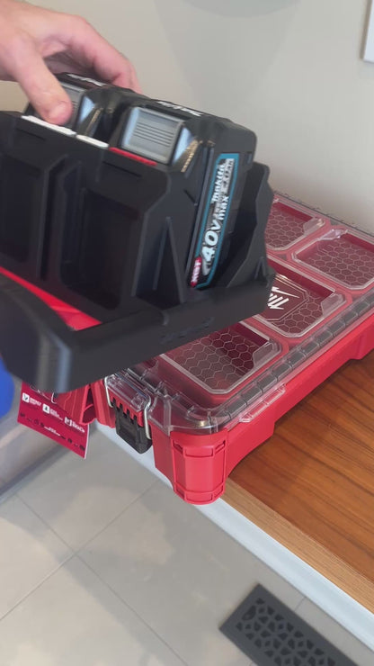 Milwaukee Packout Holder Carrier for Makita XGT 40V Batteries - holds 6 Batteries