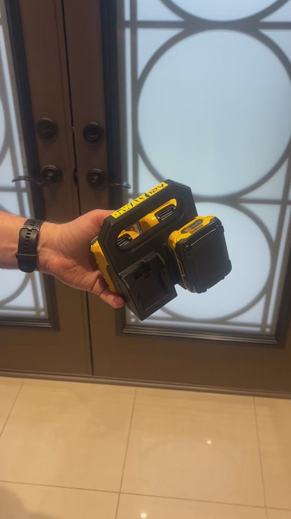 Battery Caddy for DeWalt 12V Batteries  – holds 4 Batteries, Optional Milwaukee Packout Mounting