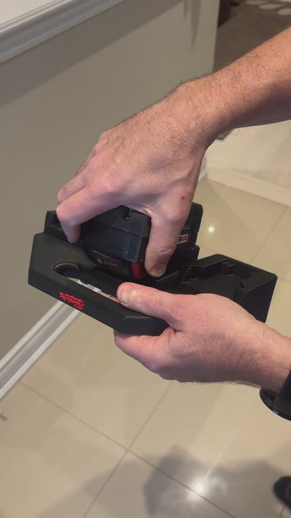 Battery Caddy for Milwaukee M18 Batteries  – holds 6 Batteries, Optional Milwaukee Packout Mounting
